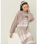 Set2点ショートニット+チェックワンピース
