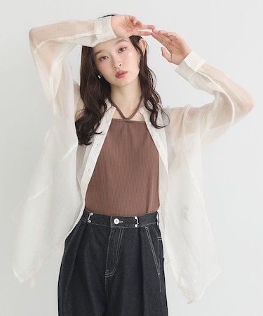 ウエストベルトシアーシャツ