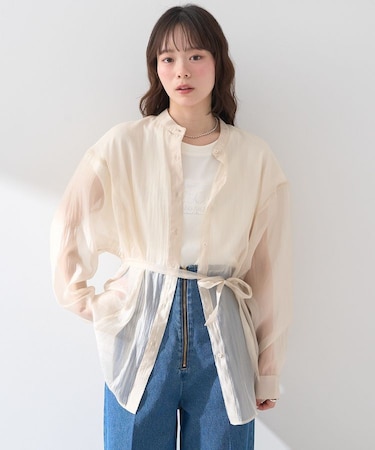 ウエストベルトシアーシャツ