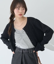 ミニケーブルコンパクトカーディガン