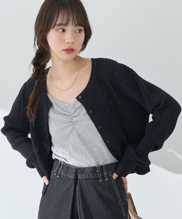 ミニケーブルコンパクトカーディガン
