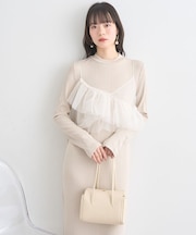SET2点アシメチュールビスチェ＋ワンピース
