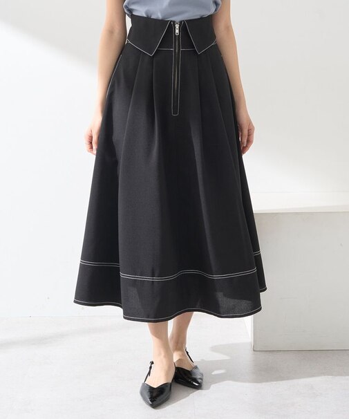 フォールドオーバーウエストスカート