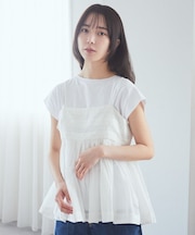SET2点レースキャミ+フレンチTee