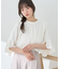 フリル7分袖ブラウス