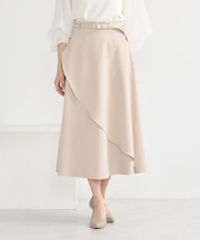 ベルト付きアシンメトリースカート