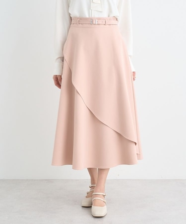 ベルト付きアシンメトリースカート