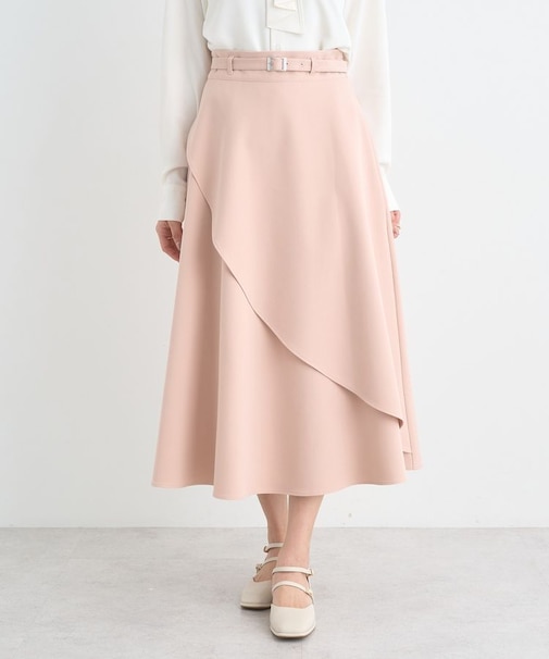 ベルト付きアシンメトリースカート