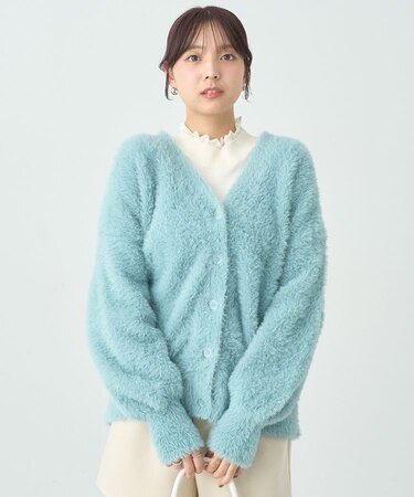 ロングシャギーカーディガン