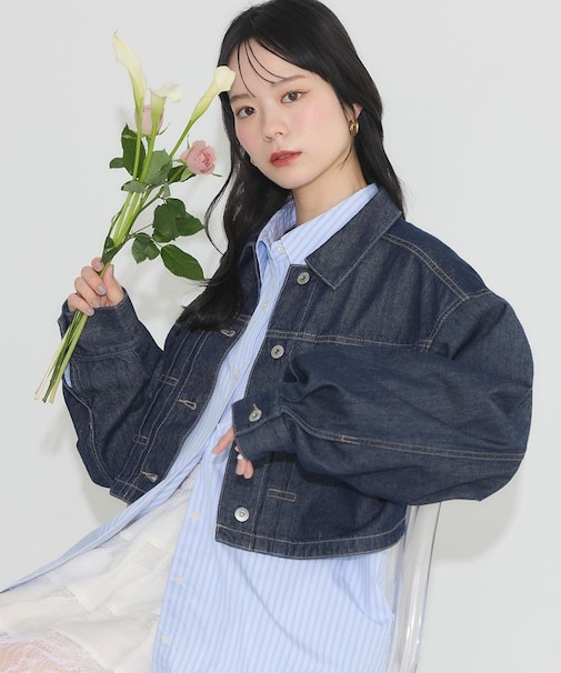 ショートデニムジャケット