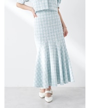 カットソーツィードマーメイドスカート