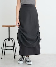 シフォンドロストレイヤードスカート