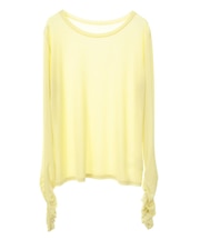 シャーリングスリーブシアープルオーバー