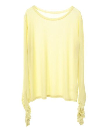 シャーリングスリーブシアープルオーバー