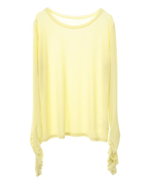 シャーリングスリーブシアープルオーバー