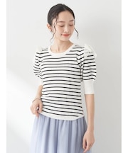 肩リボンニットプルオーバー