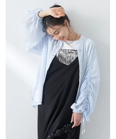 ドロストスリーブシアーシャツ