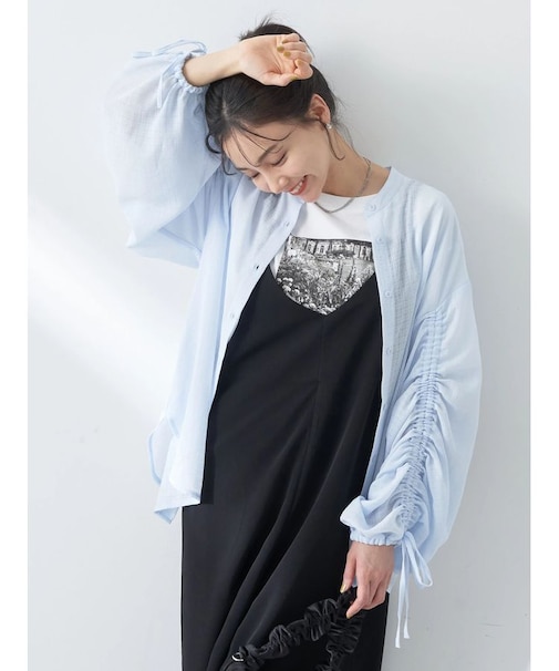 ドロストスリーブシアーシャツ