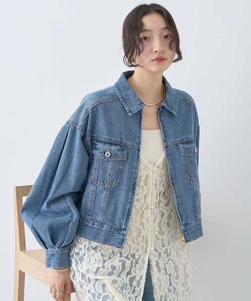 ショートジップデニムジャケット