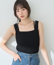 レイヤードニットタンクトップ