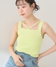 レイヤードニットタンクトップ