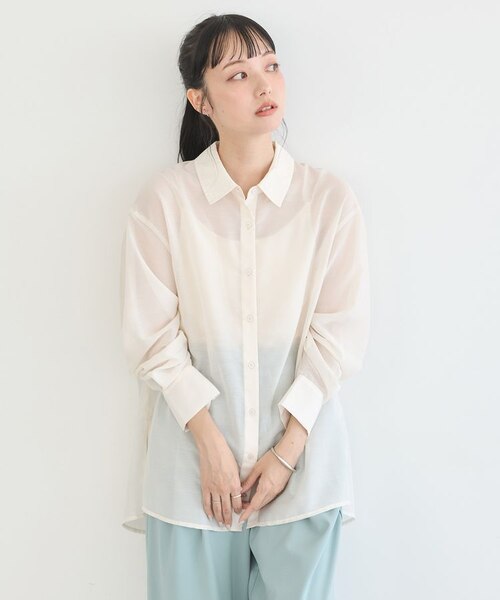 HARE バックスリットシアーシャツ HARE（ハレ）の「【Fashionart Mag LADIES】バックスリット