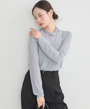 シアーラメハイネックプルオーバー