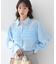 フロントチュールフリルクロップドシャツ