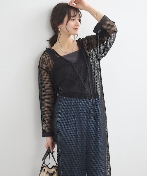メッシュレイヤードワンピース