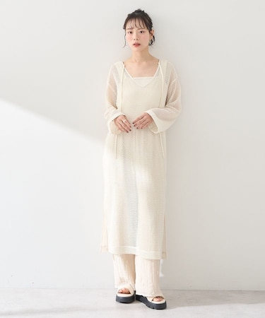 メッシュレイヤードワンピース