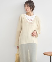 メッシュレイヤードワンピース