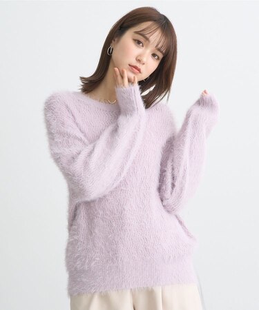 モヘヤライクレースニット