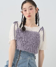 【WEB限定】ベロアリボンフェザービスチェ