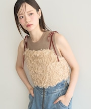 【WEB限定】ベロアリボンフェザービスチェ