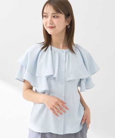ケープブラウス