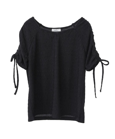 ハートネックドロストスリーブプルオーバー