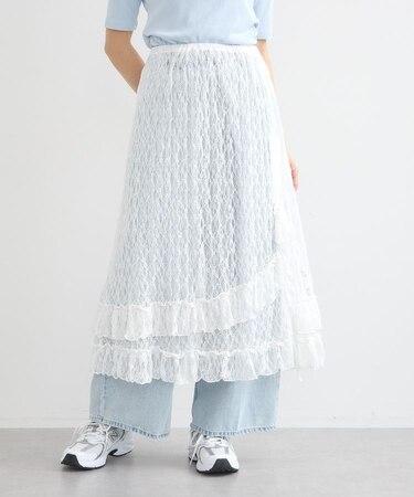 2wayレースレイヤードスカート