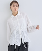 ドロストギャザーシャツ