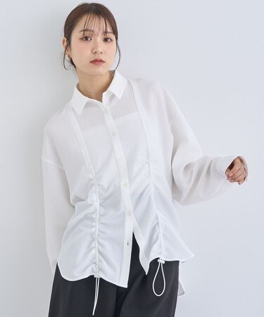 ドロストギャザーシャツ