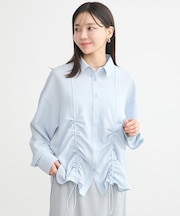 ドロストギャザーシャツ