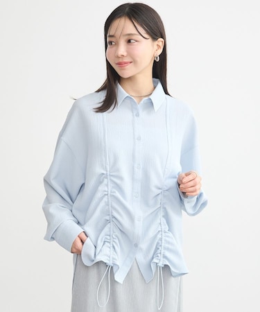 ドロストギャザーシャツ