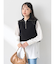 SET　Zipニットベスト+ブラウス