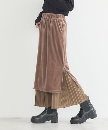 ベロアプリーツスカート