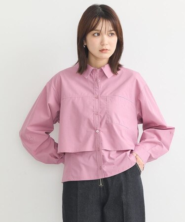 ロールアップスリーブボクシーシャツ