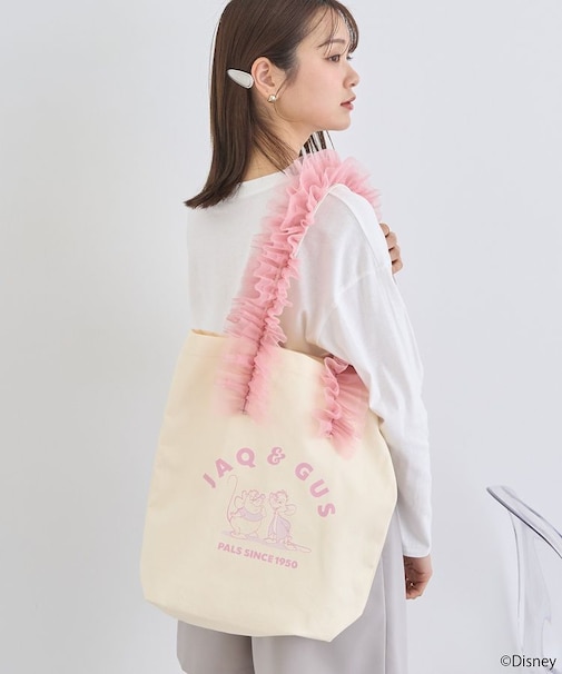 シンデレラ/チュールフリルトートバッグ