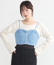 フロントジップビスチェ