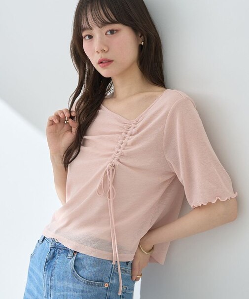 アシメネックドロストシアープルオーバー