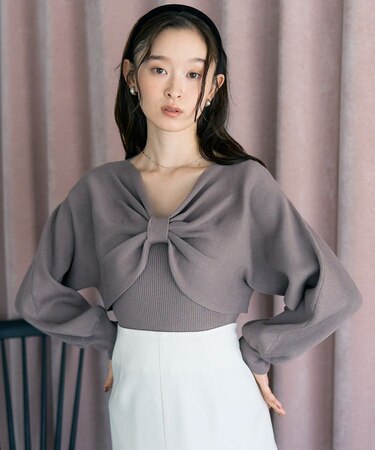 【WEB限定】リボンニットアンサンブル