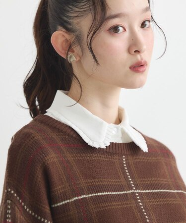 フリルシャツカラー付け襟