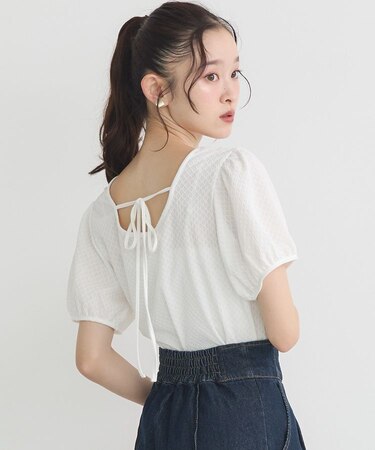 マルチウェイ配色リボンカットプルオーバー